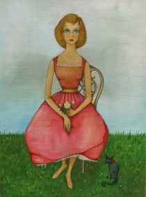 Piero Aversa (Italian, 1928-1990) Oil Painting by Contessa Francesca Paolozzi