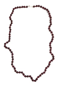 14k Yellow Gold and Garnet Single Strand Necklace