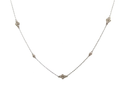 Kwiat 18k White Gold and Diamond Quad Necklace, 29 inches