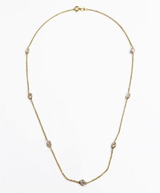 STC 14k Yellow Gold and Quartz Necklace