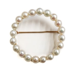 14k Cultured Pearl Pin Brooch