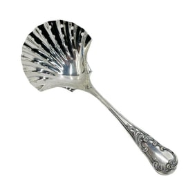 Buccellati Italian Sterling Silver Slotted Vegetable or Tomato Server in Quirinale Signed