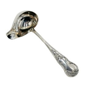 Buccellati Italian Sterling Silver Solid Gravy Ladle in Quirinale Signed