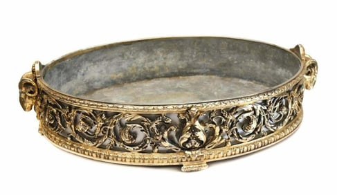 Christofle Gilt Silver Plate Centerpiece Planter or Jardinere, 19th C