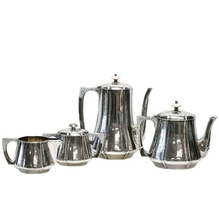 The Kalo Shops Arts & Crafts 4pc Silver Tea Coffee  Set