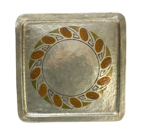 Claudius Linossier Silver Mixed Metal Inlay Tray