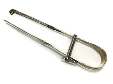 Solomon Hougham London Georgian Sterling Silver Asparagus Tongs