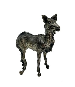 Sorini Pietro & Casi Ilario Arrezo Italian 800 Silver Miniature Deer Figurine