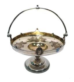 Reed and Barton Silverplate Swing Handle Fruit Basket