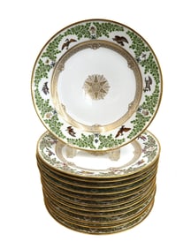 12 Manufacture de Sevres Fontainbleau Pattern 9.5 inch Plates 1839-1843