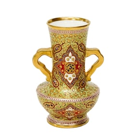 A.B. Daniel and Sons Porcelain Double Handled Bud Vase, circa 1880