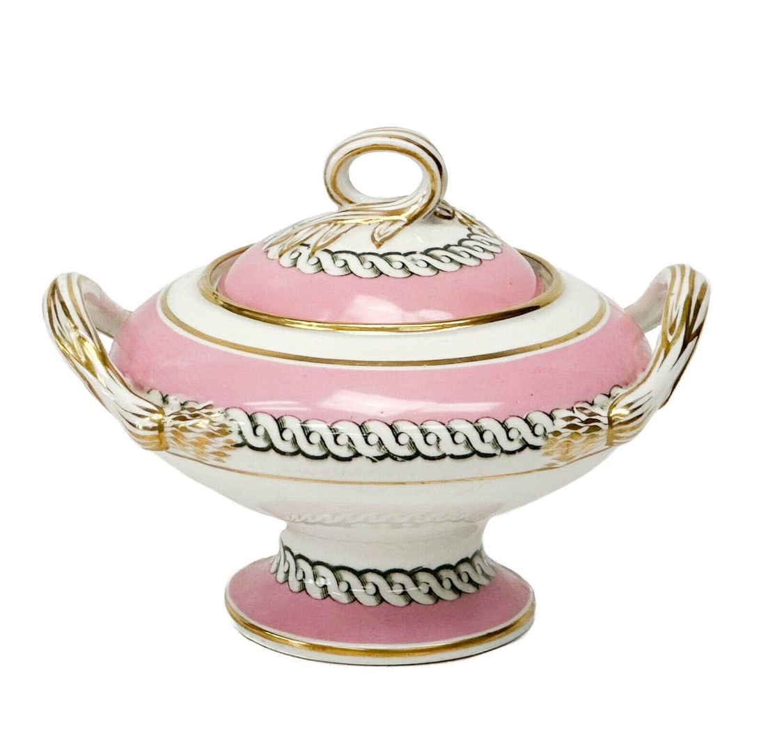 George Grainger Worcester England Hand Painted Pink Porcelain Sauce Tureen c1880 (1 of 5)