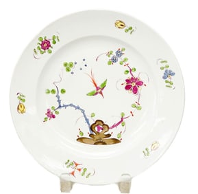 Meissen Marcolini Hand Painted Kakiemon Rock and Tree Porcelain Plate c. 1800