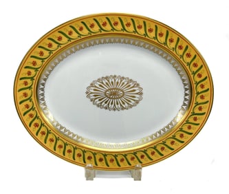Tiffany Le Tallec Private Stock Porcelain Oval Serving Tray in Directoir