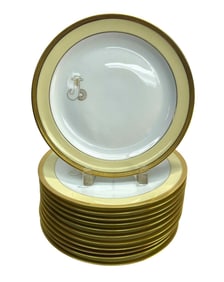 12 Ancienne Fabrique Royale Limoges France Porcelain Dinner Plates