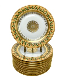 10 Tiffany Le Tallec Private Stock Porcelain Bread & Butter Plates in Directoir