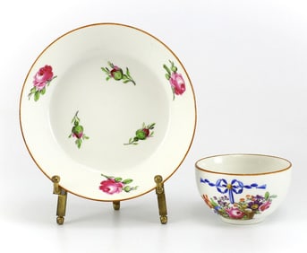 Meissen Marcolini Porcelain Cup & Saucer