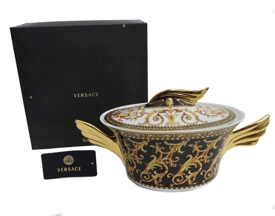 Versace Rosenthal Barocco Covered Vegetable Bowl (1 of 10)