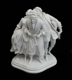 Meissen Germany Porcelain Blanc de Chine Figural Group Sculpture circa 1850