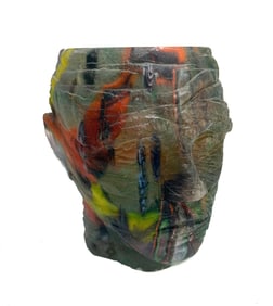 Stephen Lorson (American 20th Century) Glass Head Sculpture, George. 1995