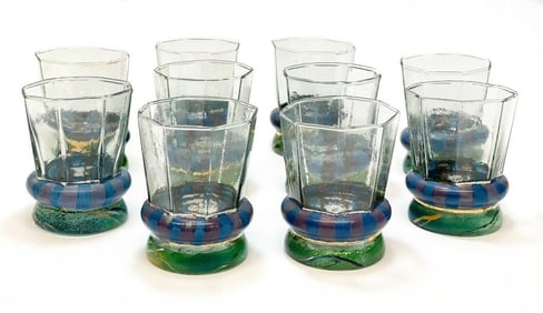 10 Mackenzie Childs Stripes Marbled Star Trek Cups