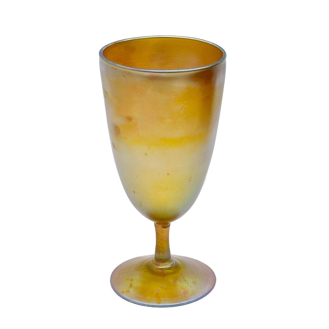 LCT Tiffany Favrile Gold Art Glass Champagne Flute Glass early 20th century (1 of 6)