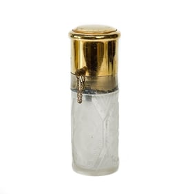 Rene Lalique France Art Deco Frosted Glass Perfume Atomizer circa 1920
