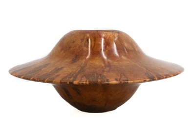 Philip Moultrop (US 20th Century) Spalted Red Maple Astro Bowl Disc, Signed