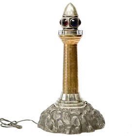 German Table Lamp Modeled as a Lighthouse circa 1930