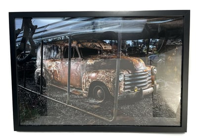 Scott Maddern (US 20th Century) Chromogenic Print Photograph Chevy Panel Truck