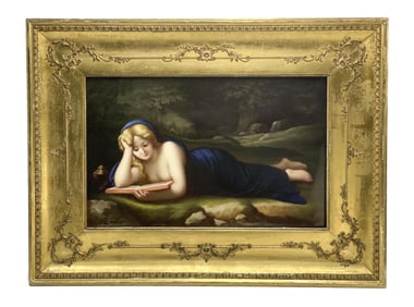 KPM Porcelain Plaque Mary Magdalene Reading