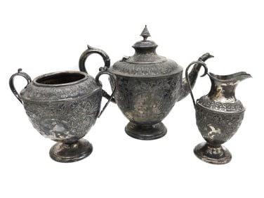 Persian Silverplate Tea Service