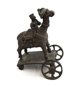 Bronze Figure of a Man on Horse