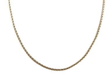 14k Yellow Gold Twist Chain Necklace