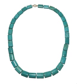 14k Yellow Gold Turquoise Necklace