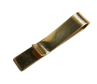 14k Yellow Gold Engine Turned Tie Clip