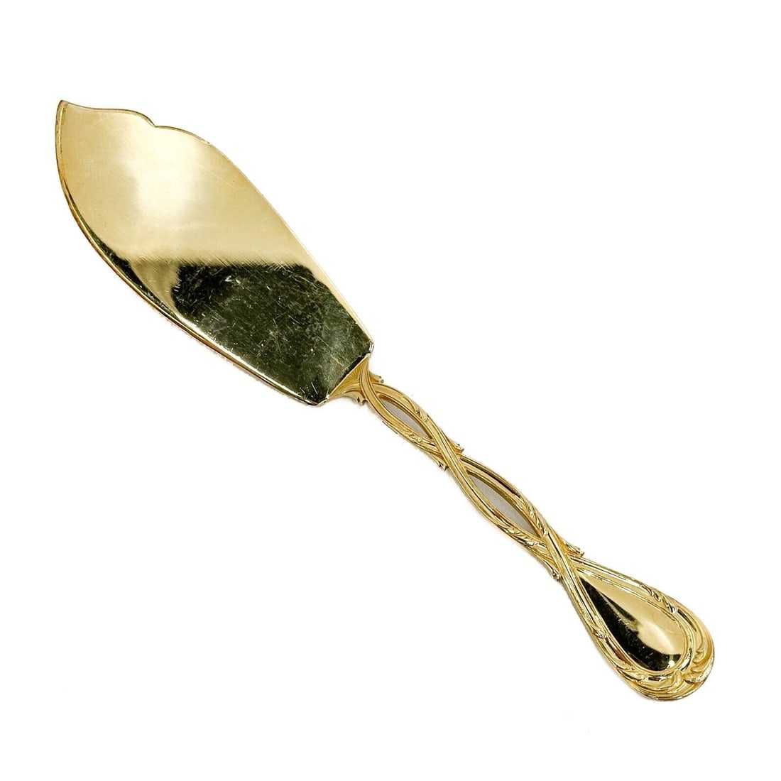 Emile Puiforcat France Vermeil Gilt Silver Fish Serving Knife in Royal (1 of 4)