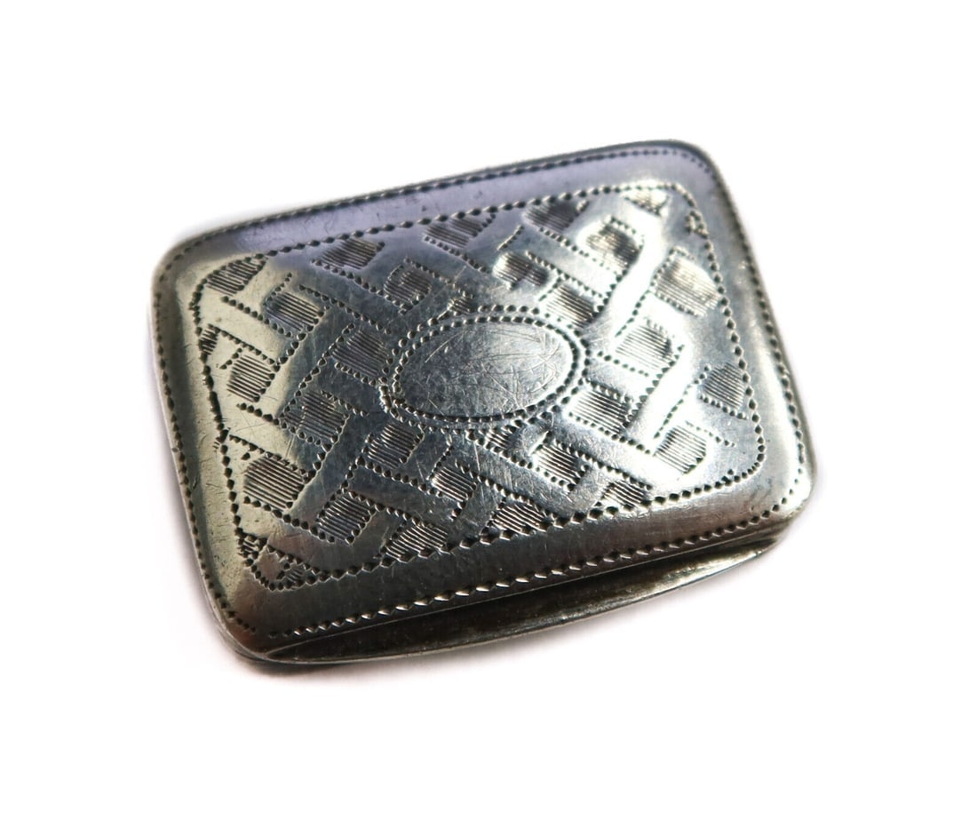 Thomas Freeman Birmingham English Sterling Silver Vinaigrette Box 1828 (1 of 6)