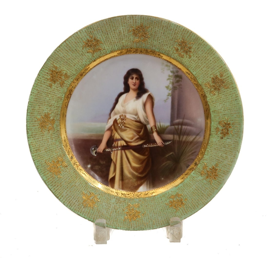 Royal Vienna Austria Hand Painted Porcelain Cabinet Plate of Judith circa 1900 (1 of 7)