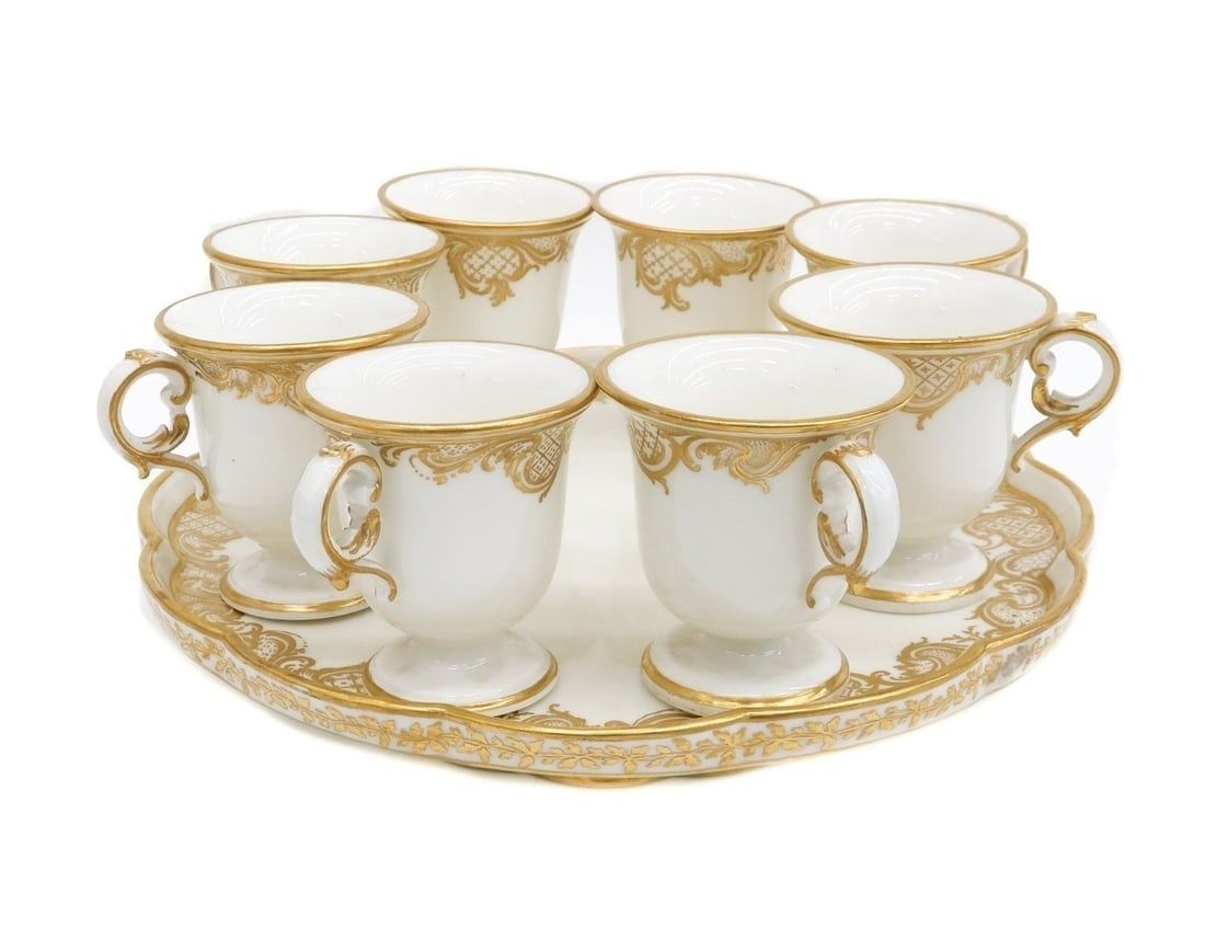 Sevres Soft Paste Ice Cream Cups and Footed Stand, circa 1775 (1 of 9)