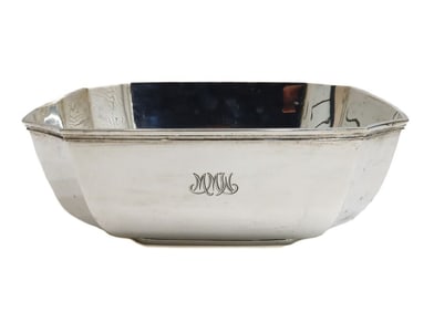 Tiffany & Co. Makers John C. Moore II Sterling Silver Square Bowl #20160 c1920