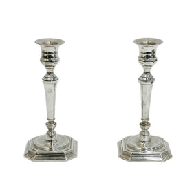 Pair Greggio Rino Italian 800 Silver Candlesticks circa 1970