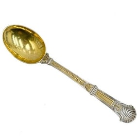 Papal States Italian Parcel Gilt Silver Spoon