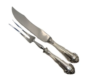 Pair Buccellati Italian Sterling Silver Carving Set in Grand Imperiale