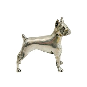S Kirk & Son Sterling Silver Boxer Dog Figurine 20th century