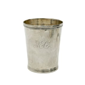 Pulaski Scovil American Coin Silver Mint Julep Cup Engraved Monogram circa 1830
