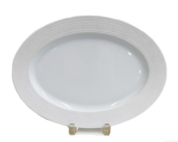 Hermes France Porcelain 14 inch Oval Serving Tray in Egee