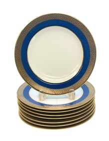 8 Copeland Spode Porcelain Powdered Blue 9 Inch Plates