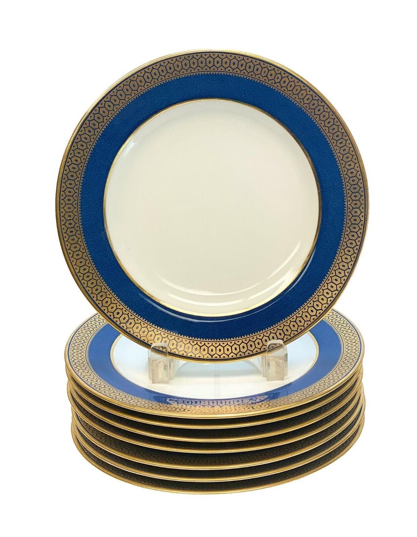 8 Copeland Spode Porcelain Powdered Blue 9 Inch Plates (1 of 3)