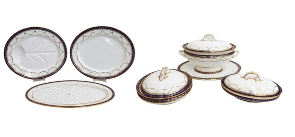 Royal Crown Derby for Tiffany & Co.  Porcelain 6 Piece Serving Dishes circa 1880